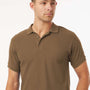AllPro Mens Wrinkle Resistant Pique Short Sleeve Polo Shirt - Cigar Brown - Coming Soon