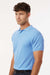 AllPro 62800 Mens Pique Short Sleeve Polo Shirt Cloud Blue Model Side