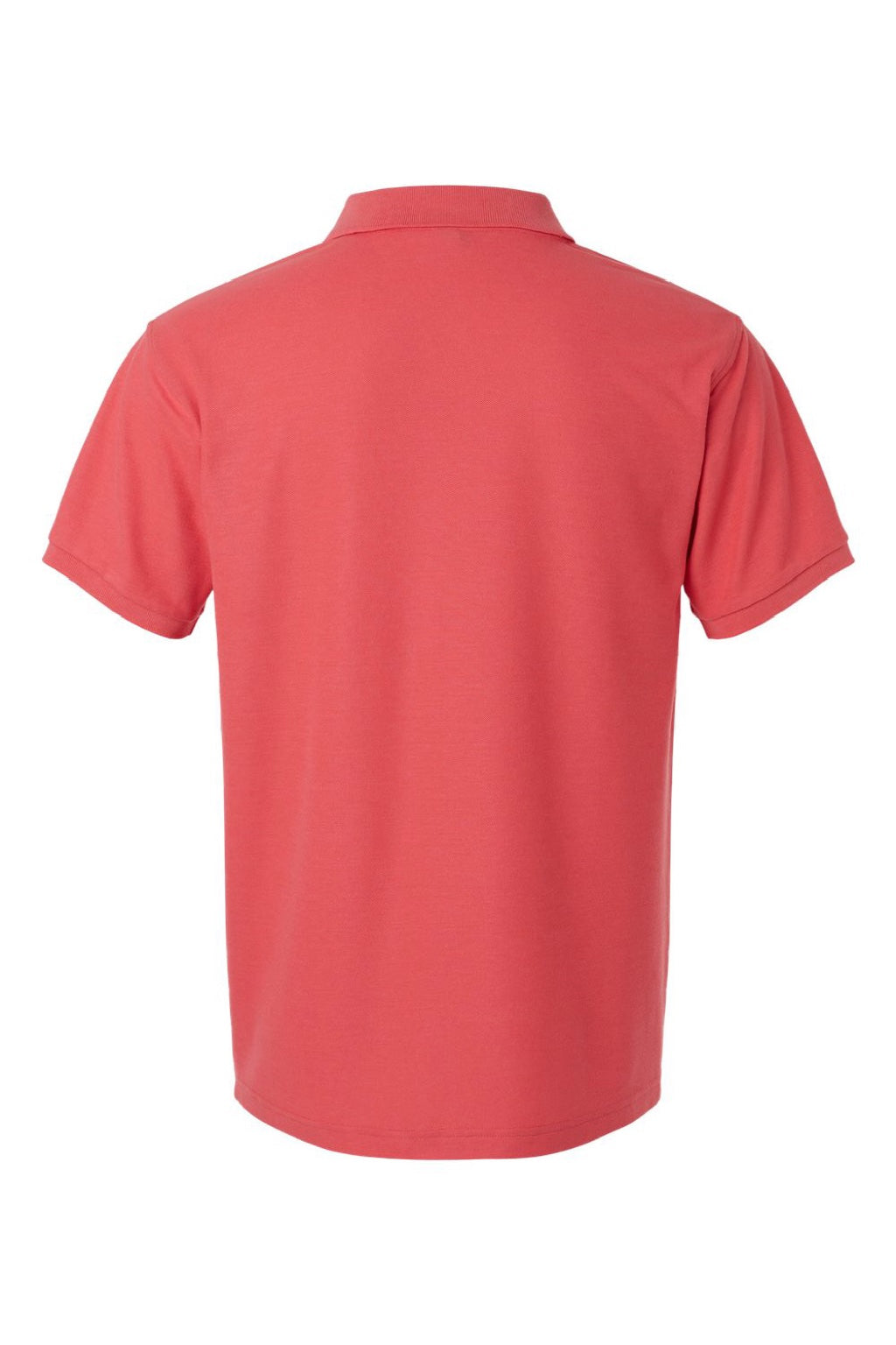 AllPro 62800 Mens Pique Short Sleeve Polo Shirt Coral Flat Back