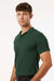 AllPro 62800 Mens Pique Short Sleeve Polo Shirt Forest Green Model Side
