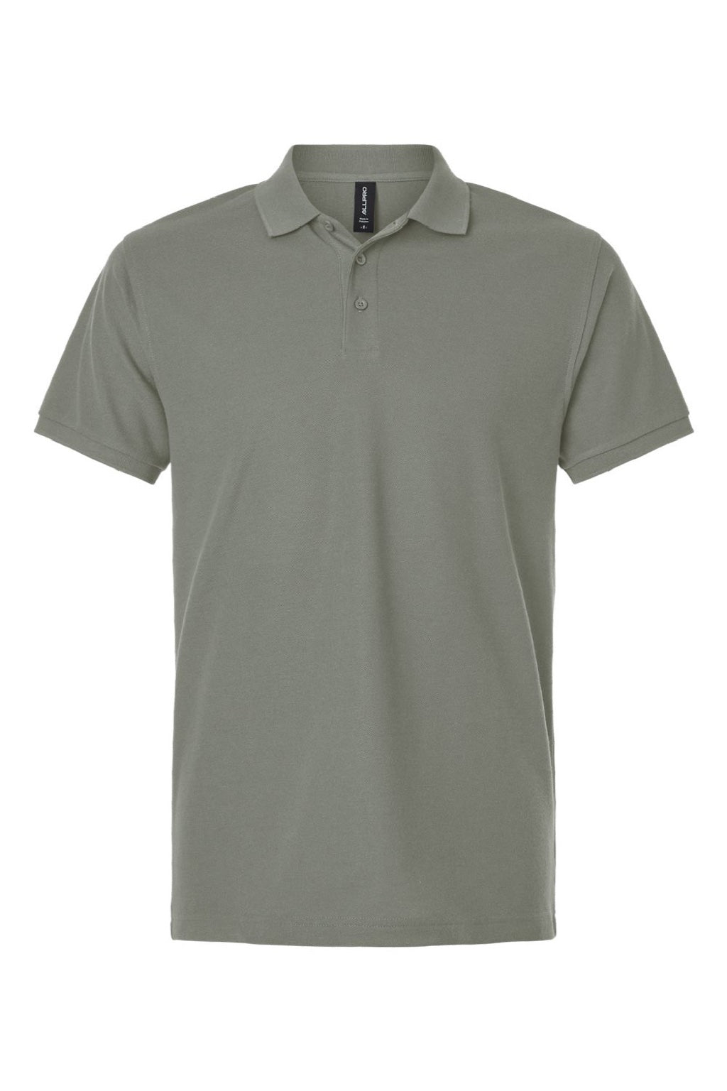 AllPro 62800 Mens Pique Short Sleeve Polo Shirt Greystone Flat Front