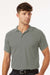 AllPro 62800 Mens Pique Short Sleeve Polo Shirt Greystone Model Front
