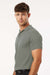 AllPro 62800 Mens Pique Short Sleeve Polo Shirt Greystone Model Side