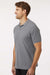 AllPro 62800 Mens Pique Short Sleeve Polo Shirt Heather Granite Grey Model Side