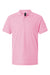 AllPro 62800 Mens Pique Short Sleeve Polo Shirt Light Pink Flat Front