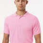 AllPro Mens Wrinkle Resistant Pique Short Sleeve Polo Shirt - Light Pink - Coming Soon