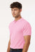 AllPro 62800 Mens Pique Short Sleeve Polo Shirt Light Pink Model Side