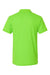 AllPro 62800 Mens Pique Short Sleeve Polo Shirt Lime Green Flat Back
