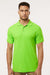 AllPro 62800 Mens Pique Short Sleeve Polo Shirt Lime Green Model Front