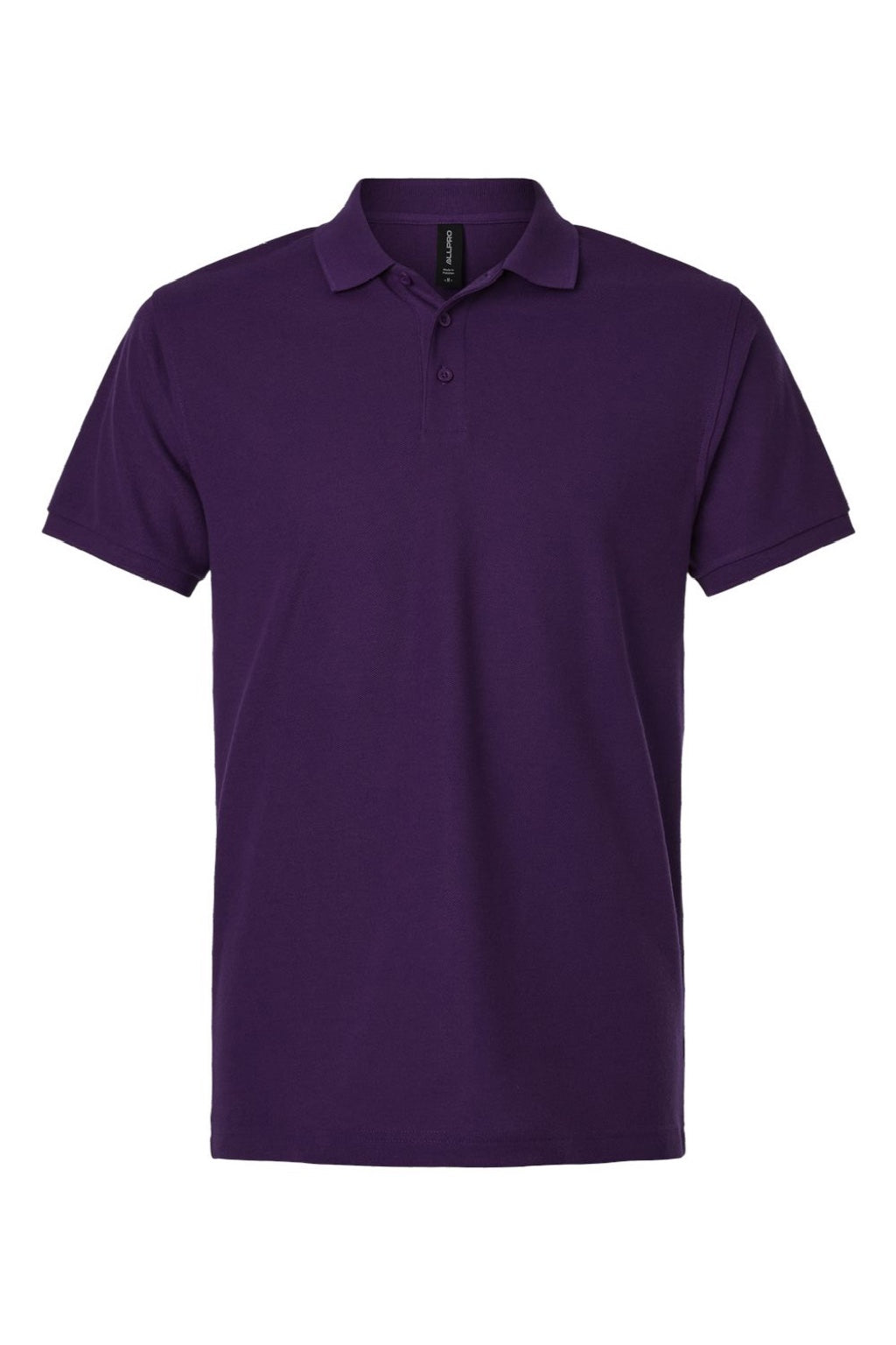 AllPro 62800 Mens Pique Short Sleeve Polo Shirt Purple Flat Front