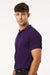 AllPro 62800 Mens Pique Short Sleeve Polo Shirt Purple Model Side