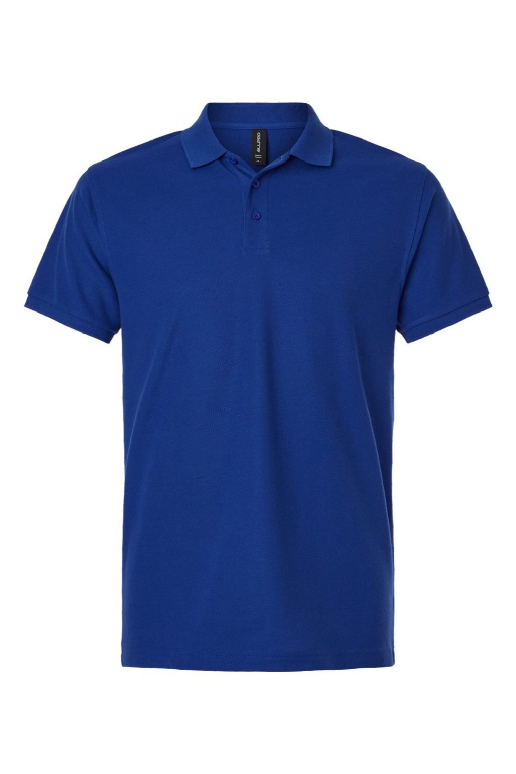 AllPro 62800 Mens Pique Short Sleeve Polo Shirt Royal Blue Flat Front