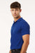 AllPro 62800 Mens Pique Short Sleeve Polo Shirt Royal Blue Model Side