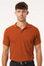 AllPro 62800 Mens Pique Short Sleeve Polo Shirt Rust Orange Model Front