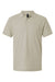 AllPro 62800 Mens Pique Short Sleeve Polo Shirt Sand Brown Flat Front