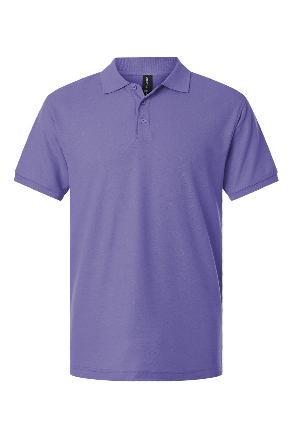 AllPro 62800 Mens Pique Short Sleeve Polo Shirt Violet Purple Flat Front