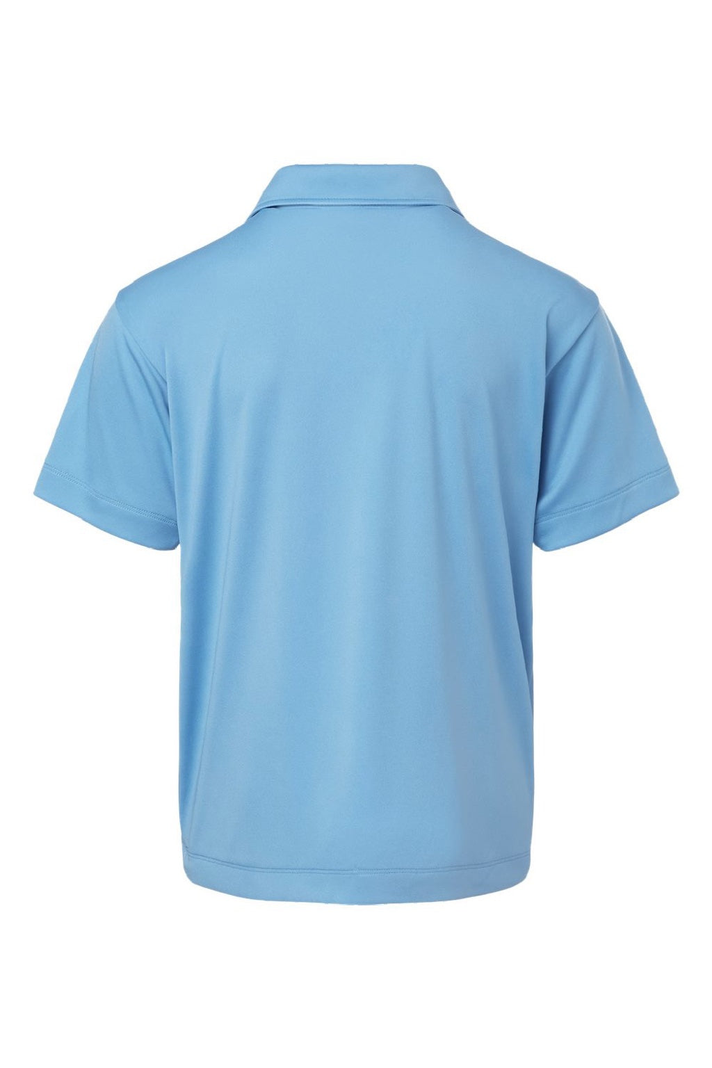 AllPro 41800Y Youth Pro Lock Performance Short Sleeve Polo Shirt Carolina Blue Flat Back