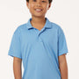 AllPro Youth Pro Lock Performance Moisture Wicking Short Sleeve Polo Shirt - Carolina Blue - Coming Soon