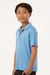 AllPro 41800Y Youth Pro Lock Performance Short Sleeve Polo Shirt Carolina Blue Model Side