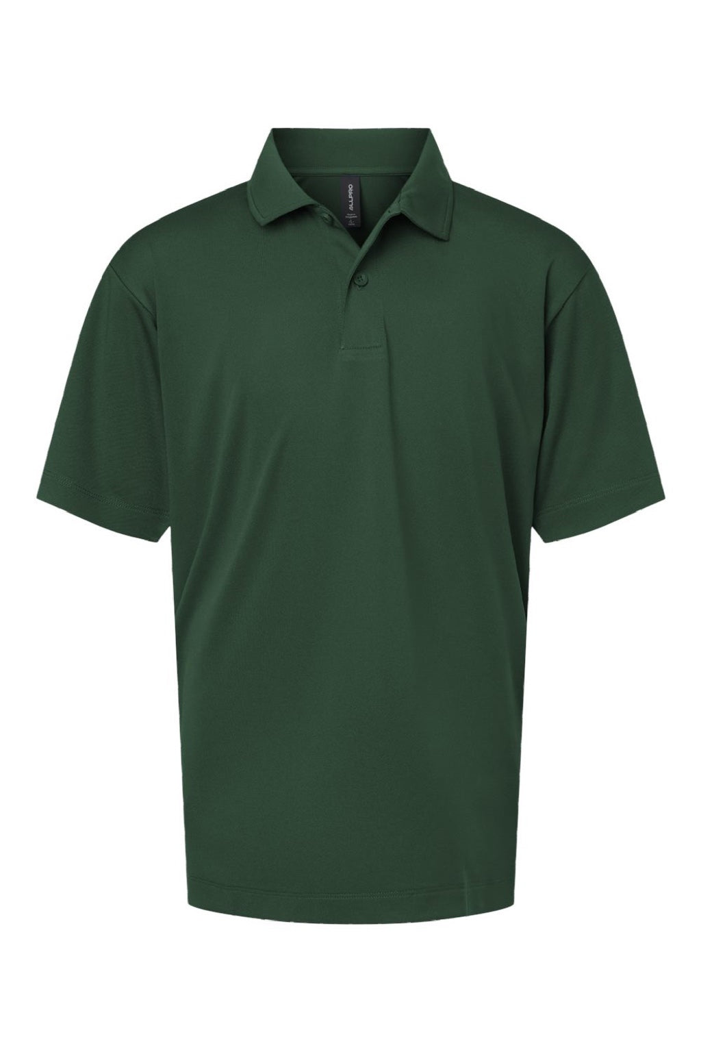 AllPro 41800Y Youth Pro Lock Performance Short Sleeve Polo Shirt Forest Green Flat Front