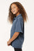 AllPro 41800Y Youth Pro Lock Performance Short Sleeve Polo Shirt Heather Navy Blue Model Side