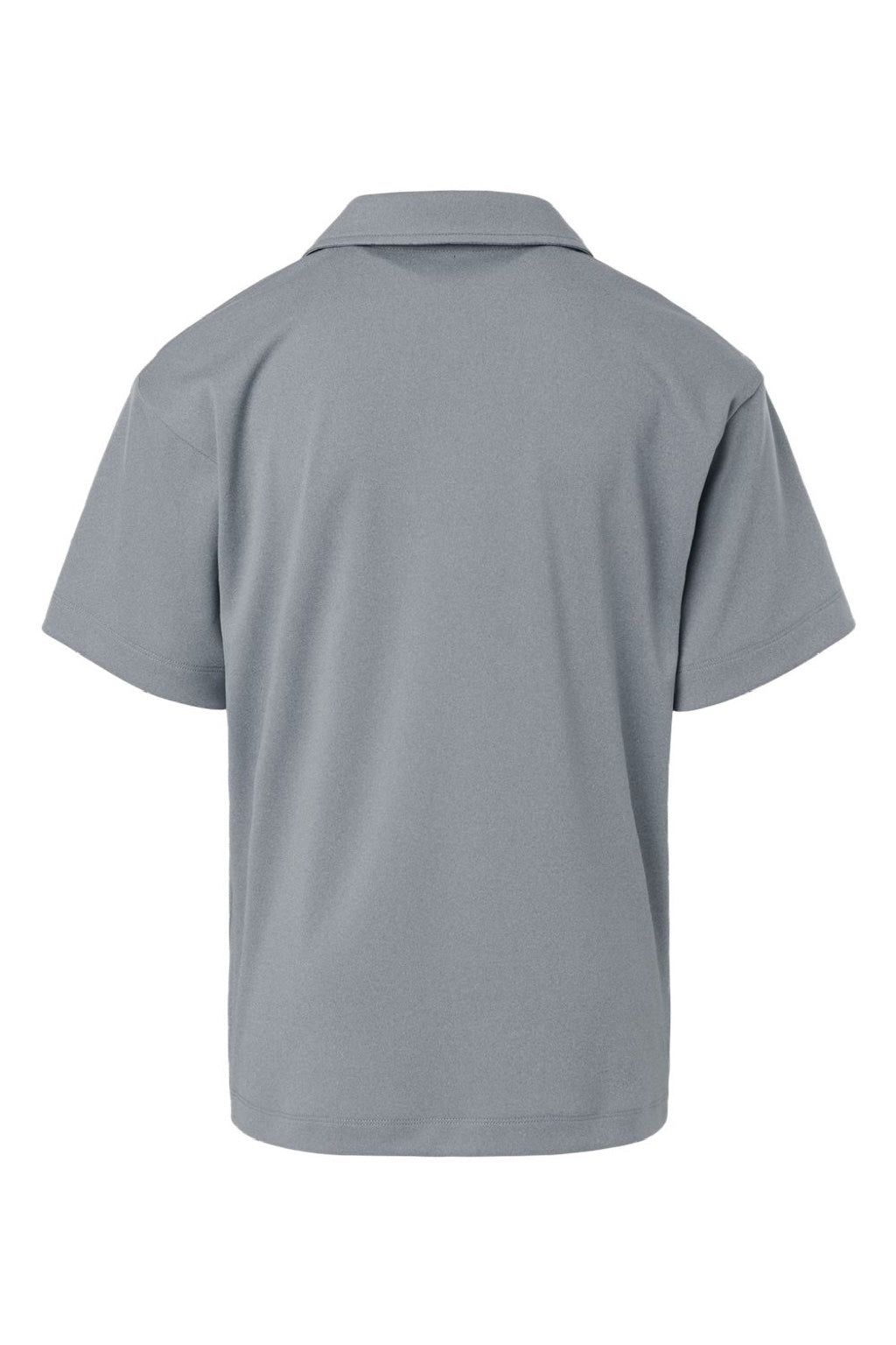 AllPro 41800Y Youth Pro Lock Performance Short Sleeve Polo Shirt Heather Steel Grey Flat Back