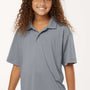 AllPro Youth Pro Lock Performance Moisture Wicking Short Sleeve Polo Shirt - Heather Steel Grey - Coming Soon