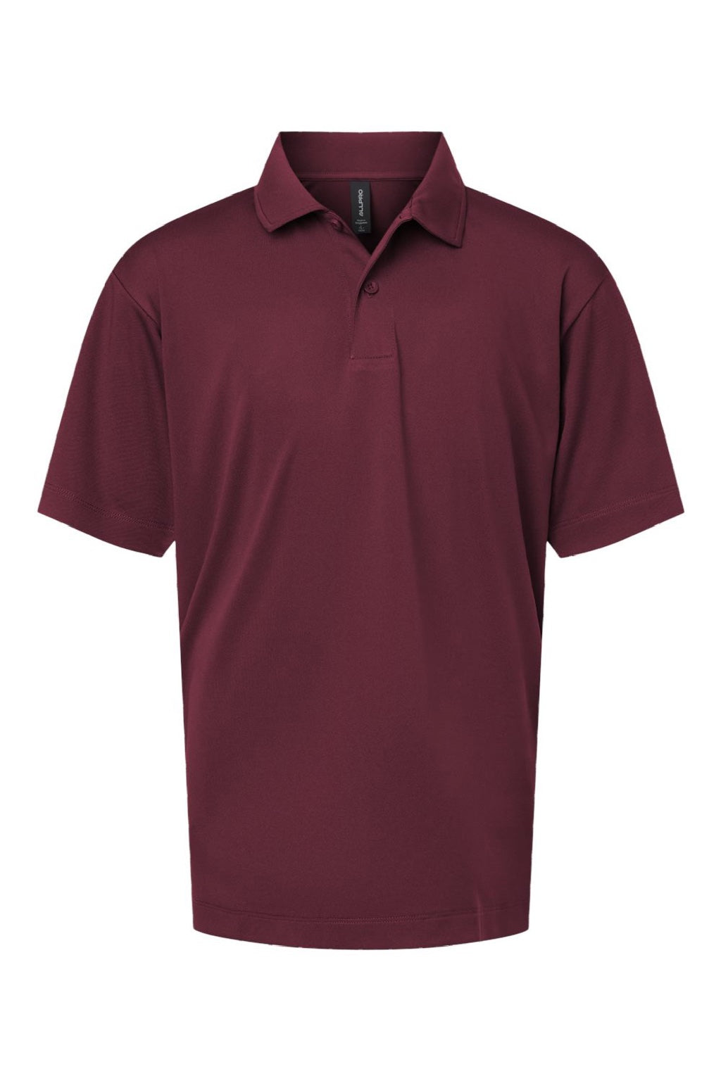 AllPro 41800Y Youth Pro Lock Performance Short Sleeve Polo Shirt Maroon Flat Front