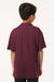 AllPro 41800Y Youth Pro Lock Performance Short Sleeve Polo Shirt Maroon Model Back