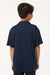 AllPro 41800Y Youth Pro Lock Performance Short Sleeve Polo Shirt Navy Blue Model Back