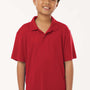 AllPro Youth Pro Lock Performance Moisture Wicking Short Sleeve Polo Shirt - Red - Coming Soon