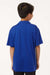 AllPro 41800Y Youth Pro Lock Performance Short Sleeve Polo Shirt Royal Blue Model Back