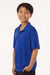 AllPro 41800Y Youth Pro Lock Performance Short Sleeve Polo Shirt Royal Blue Model Side