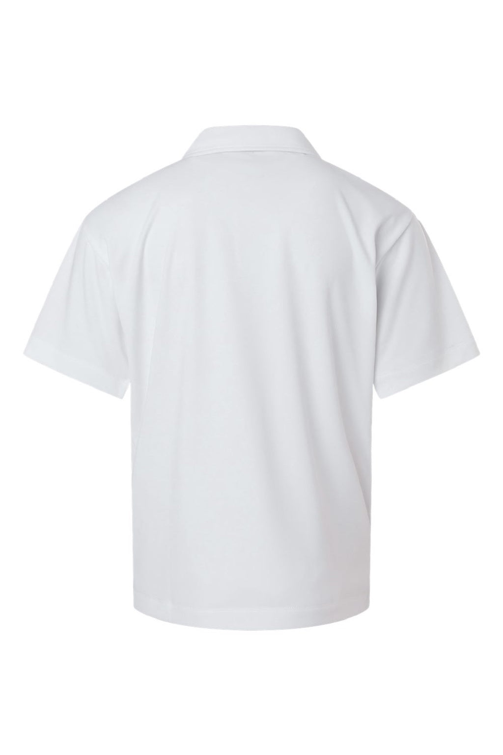 AllPro 41800Y Youth Pro Lock Performance Short Sleeve Polo Shirt White Flat Back