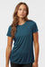 AllPro 48000L Womens Pro Lock Performance Short Sleeve Crewneck T-Shirt Atlantic Blue Model Front