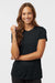 AllPro 48000L Womens Pro Lock Performance Short Sleeve Crewneck T-Shirt Black Model Front