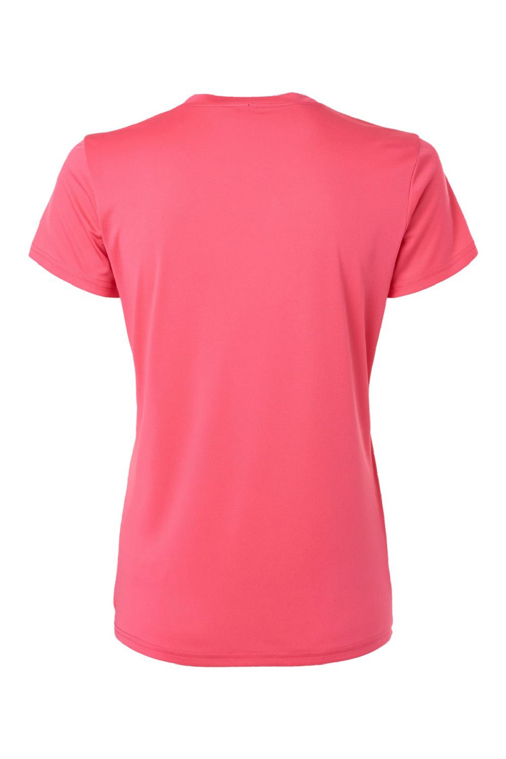 AllPro 48000L Womens Pro Lock Performance Short Sleeve Crewneck T-Shirt Bright Pink Flat Back