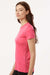 AllPro 48000L Womens Pro Lock Performance Short Sleeve Crewneck T-Shirt Bright Pink Model Side