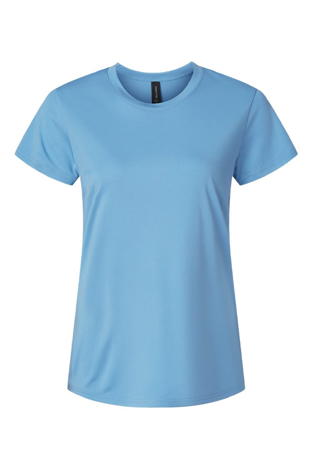 AllPro 48000L Womens Pro Lock Performance Short Sleeve Crewneck T-Shirt Carolina Blue Flat Front