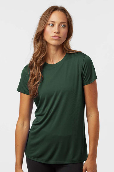 AllPro 48000L Womens Pro Lock Performance Short Sleeve Crewneck T-Shirt Forest Green Model Front