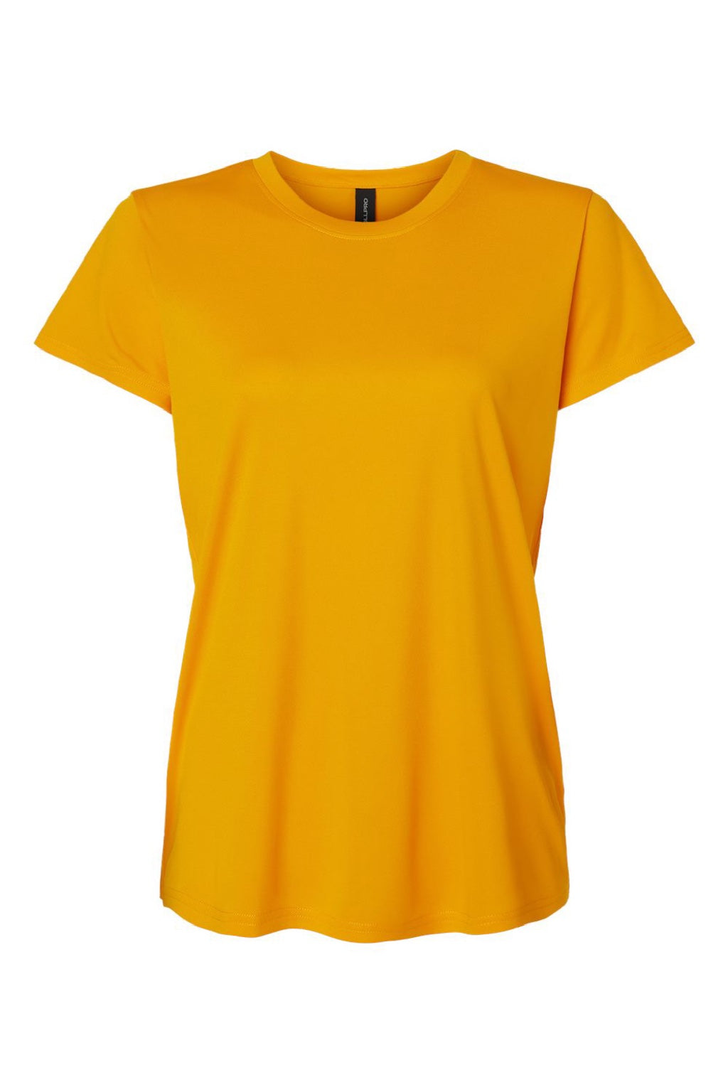 AllPro 48000L Womens Pro Lock Performance Short Sleeve Crewneck T-Shirt Gold Flat Front