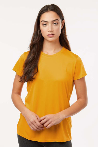 AllPro 48000L Womens Pro Lock Performance Short Sleeve Crewneck T-Shirt Gold Model Front