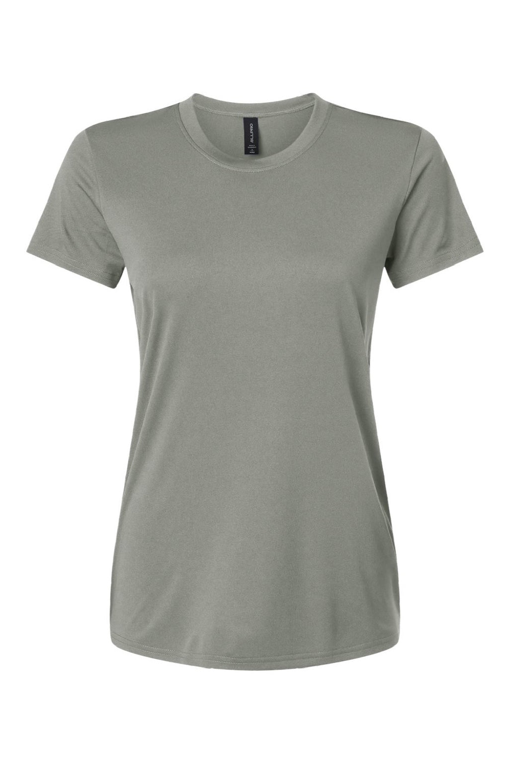 AllPro 48000L Womens Pro Lock Performance Short Sleeve Crewneck T-Shirt Greystone Flat Front