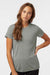 AllPro 48000L Womens Pro Lock Performance Short Sleeve Crewneck T-Shirt Greystone Model Front