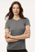 AllPro 48000L Womens Pro Lock Performance Short Sleeve Crewneck T-Shirt Heather Granite Grey Model Front