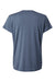 AllPro 48000L Womens Pro Lock Performance Short Sleeve Crewneck T-Shirt Heather Navy Blue Flat Back