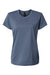 AllPro 48000L Womens Pro Lock Performance Short Sleeve Crewneck T-Shirt Heather Navy Blue Flat Front