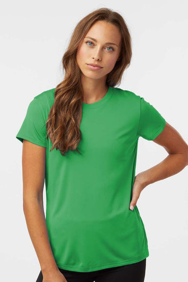 AllPro 48000L Womens Pro Lock Performance Short Sleeve Crewneck T-Shirt Kelly Green Model Front