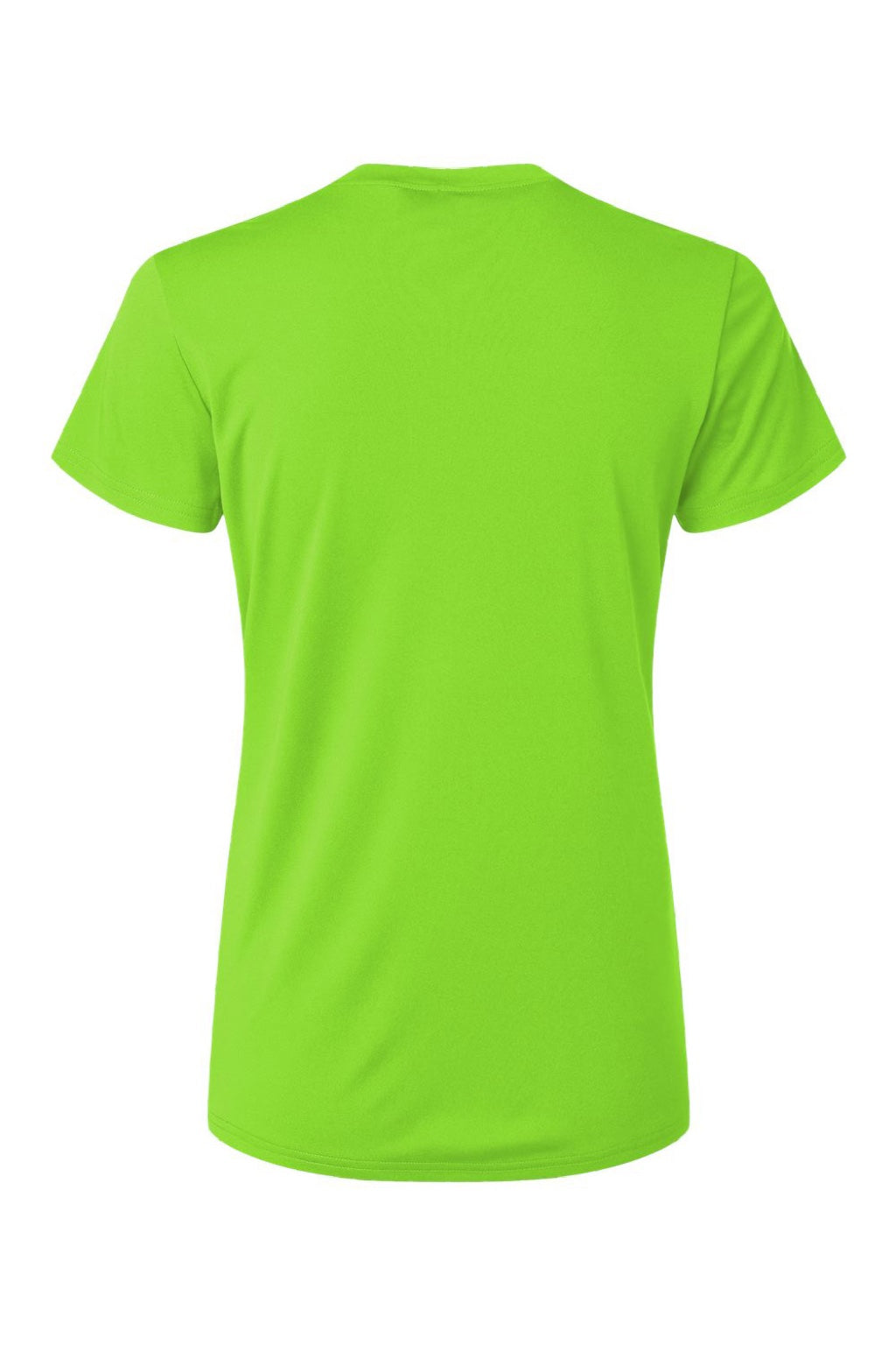 AllPro 48000L Womens Pro Lock Performance Short Sleeve Crewneck T-Shirt Lime Green Flat Back