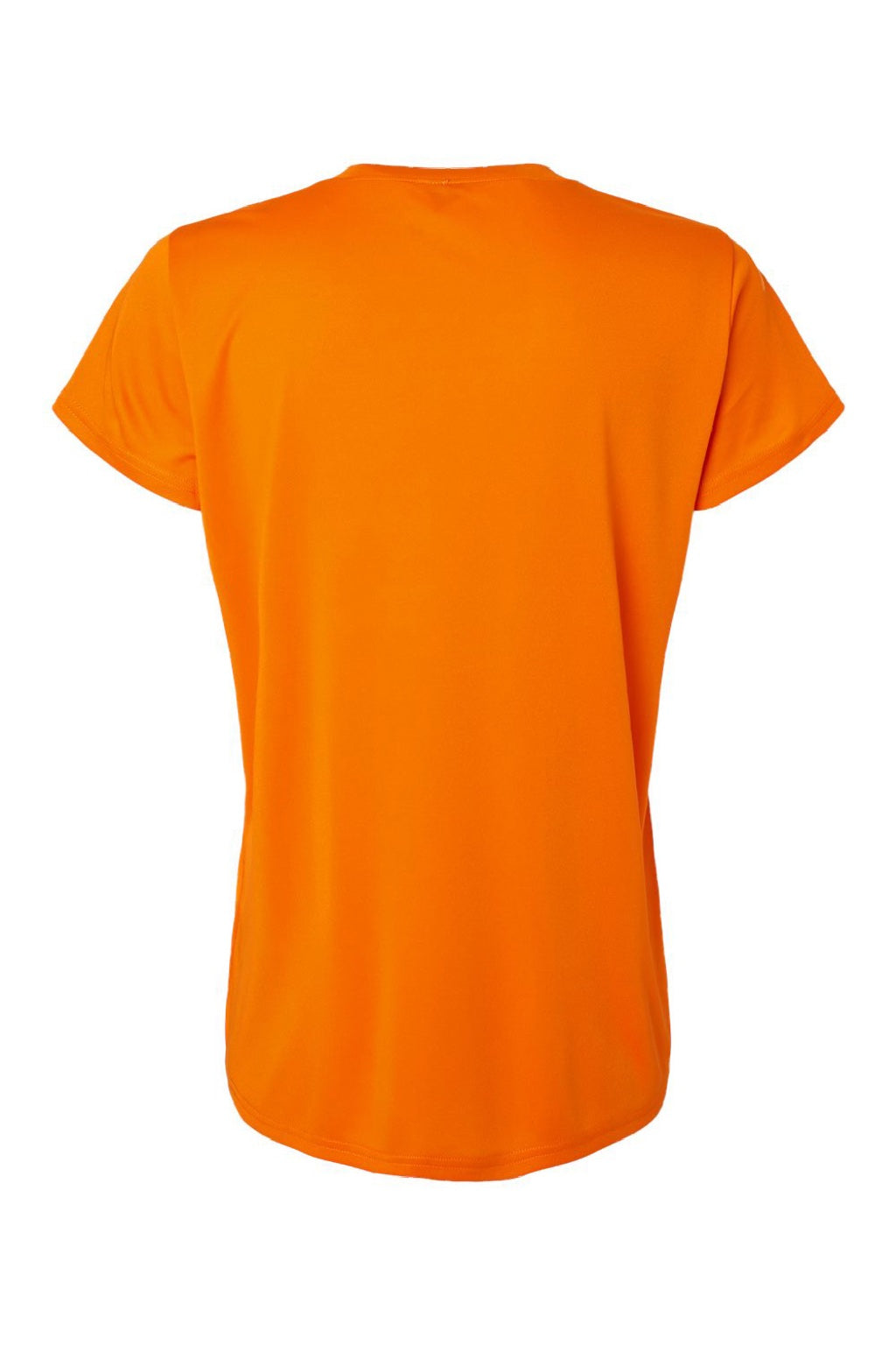 AllPro 48000L Womens Pro Lock Performance Short Sleeve Crewneck T-Shirt Neon Orange Flat Back